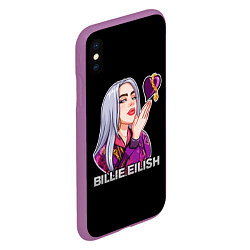Чехол iPhone XS Max матовый BILLIE EILISH, цвет: 3D-фиолетовый — фото 2