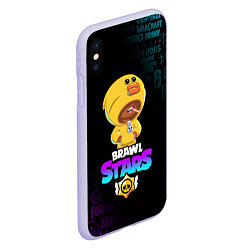 Чехол iPhone XS Max матовый BRAWL STARS SALLY LEON, цвет: 3D-светло-сиреневый — фото 2