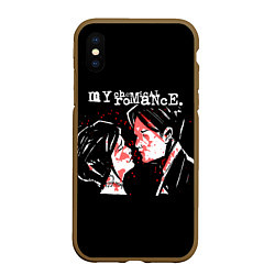 Чехол iPhone XS Max матовый My Chemical Romance, цвет: 3D-коричневый