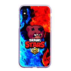 Чехол iPhone XS Max матовый BRAWL STARS NITA, цвет: 3D-светло-сиреневый