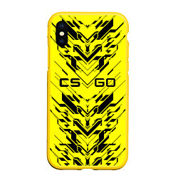 Чехол iPhone XS Max матовый Counter Strike, цвет: 3D-желтый