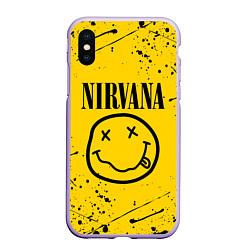 Чехол iPhone XS Max матовый NIRVANA, цвет: 3D-светло-сиреневый