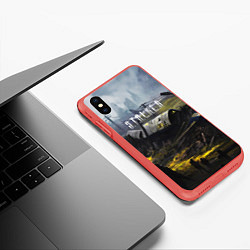 Чехол iPhone XS Max матовый СТАЛКЕР, цвет: 3D-красный — фото 2