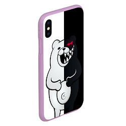 Чехол iPhone XS Max матовый MONOKUMA, цвет: 3D-сиреневый — фото 2