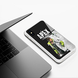 Чехол iPhone XS Max матовый Apex Legends, цвет: 3D-белый — фото 2