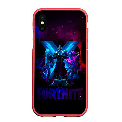 Чехол iPhone XS Max матовый FORTNITE, цвет: 3D-красный