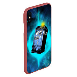 Чехол iPhone XS Max матовый Doctor Who, цвет: 3D-красный — фото 2