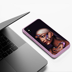 Чехол iPhone XS Max матовый Ariana Grande Ариана Гранде, цвет: 3D-сиреневый — фото 2