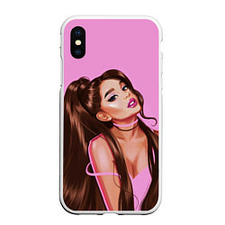 Чехол iPhone XS Max матовый Ariana Grande Ариана Гранде, цвет: 3D-белый