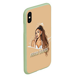 Чехол iPhone XS Max матовый Ariana Grande Ариана Гранде, цвет: 3D-салатовый — фото 2