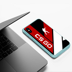 Чехол iPhone XS Max матовый CS GO, цвет: 3D-мятный — фото 2