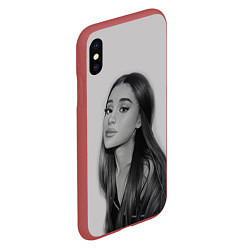 Чехол iPhone XS Max матовый Ariana Grande Ариана Гранде, цвет: 3D-красный — фото 2
