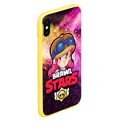 Чехол iPhone XS Max матовый Brawl Stars - Jessie, цвет: 3D-желтый — фото 2