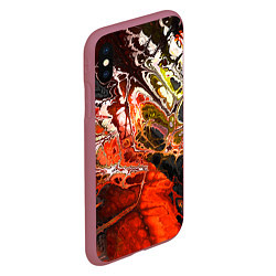 Чехол iPhone XS Max матовый Nu abstracts art, цвет: 3D-малиновый — фото 2