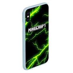 Чехол iPhone XS Max матовый MINECRAFT STORM, цвет: 3D-голубой — фото 2