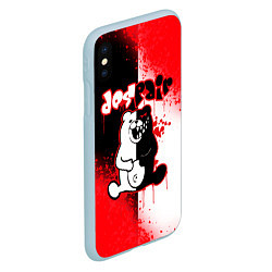 Чехол iPhone XS Max матовый MONOKUMA, цвет: 3D-голубой — фото 2