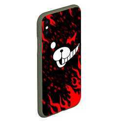 Чехол iPhone XS Max матовый MONOKUMA, цвет: 3D-темно-зеленый — фото 2