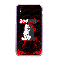 Чехол iPhone XS Max матовый MONOKUMA, цвет: 3D-светло-сиреневый