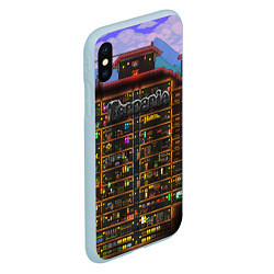 Чехол iPhone XS Max матовый TERRARIA, цвет: 3D-голубой — фото 2