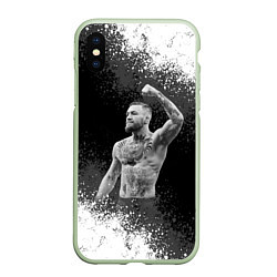 Чехол iPhone XS Max матовый Conor McGregor, цвет: 3D-салатовый