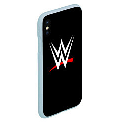 Чехол iPhone XS Max матовый WWE, цвет: 3D-голубой — фото 2