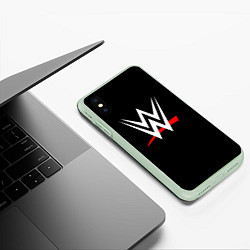 Чехол iPhone XS Max матовый WWE, цвет: 3D-салатовый — фото 2