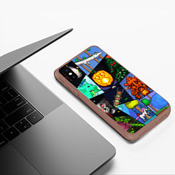 Чехол iPhone XS Max матовый Terraria allpic, цвет: 3D-коричневый — фото 2