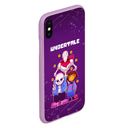 Чехол iPhone XS Max матовый UNDERTALE, цвет: 3D-сиреневый — фото 2