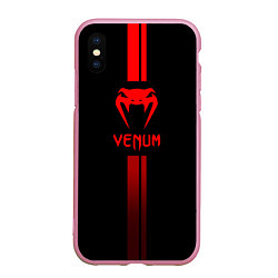 Чехол iPhone XS Max матовый Venum, цвет: 3D-розовый