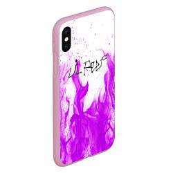 Чехол iPhone XS Max матовый LIL PEEP FIRE, цвет: 3D-розовый — фото 2