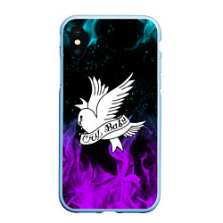 Чехол iPhone XS Max матовый LIL PEEP CRY BABY, цвет: 3D-голубой
