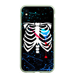 Чехол iPhone XS Max матовый UNDERTALE, цвет: 3D-салатовый