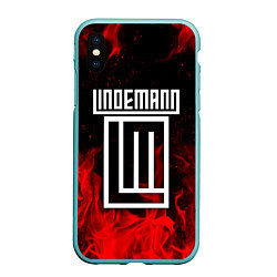 Чехол iPhone XS Max матовый LINDEMANN FIRE, цвет: 3D-мятный