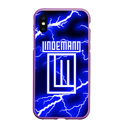 Чехол iPhone XS Max матовый LINDEMANN, цвет: 3D-фиолетовый