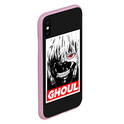 Чехол iPhone XS Max матовый Tokyo Ghoul, цвет: 3D-розовый — фото 2