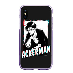 Чехол iPhone XS Max матовый Ackerman, цвет: 3D-светло-сиреневый
