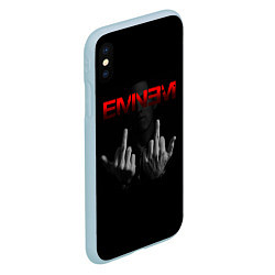 Чехол iPhone XS Max матовый EMINEM, цвет: 3D-голубой — фото 2