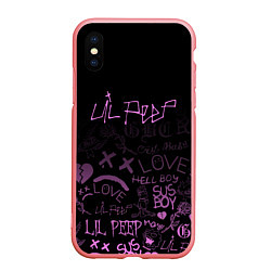 Чехол iPhone XS Max матовый LIL PEEP, цвет: 3D-баблгам