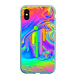 Чехол iPhone XS Max матовый BILLIE EILISH, цвет: 3D-мятный