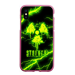 Чехол iPhone XS Max матовый STALKER 2, цвет: 3D-малиновый