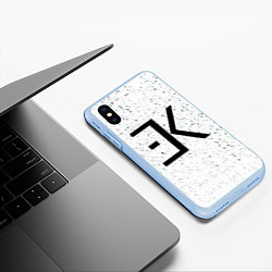 Чехол iPhone XS Max матовый ЕГОР КРИД, цвет: 3D-голубой — фото 2