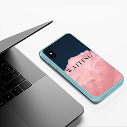 Чехол iPhone XS Max матовый WAITING, цвет: 3D-мятный — фото 2