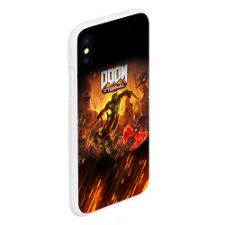 Чехол iPhone XS Max матовый DOOM, цвет: 3D-белый — фото 2