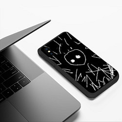 Чехол iPhone XS Max матовый Schizophrenia, цвет: 3D-черный — фото 2