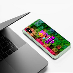 Чехол iPhone XS Max матовый BRAWL STARS SANDY, цвет: 3D-салатовый — фото 2