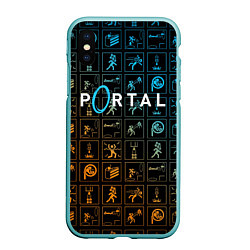 Чехол iPhone XS Max матовый PORTAL, цвет: 3D-мятный