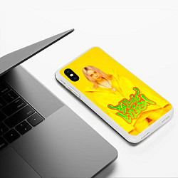 Чехол iPhone XS Max матовый BILLIE EILISH, цвет: 3D-белый — фото 2