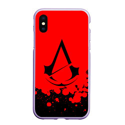 Чехол iPhone XS Max матовый Assassin’s Creed, цвет: 3D-светло-сиреневый