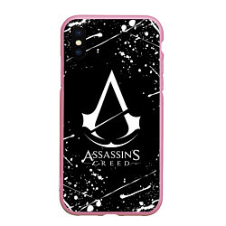 Чехол iPhone XS Max матовый ASSASSINS CREED, цвет: 3D-розовый