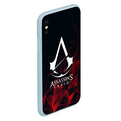 Чехол iPhone XS Max матовый ASSASSINS CREED, цвет: 3D-голубой — фото 2